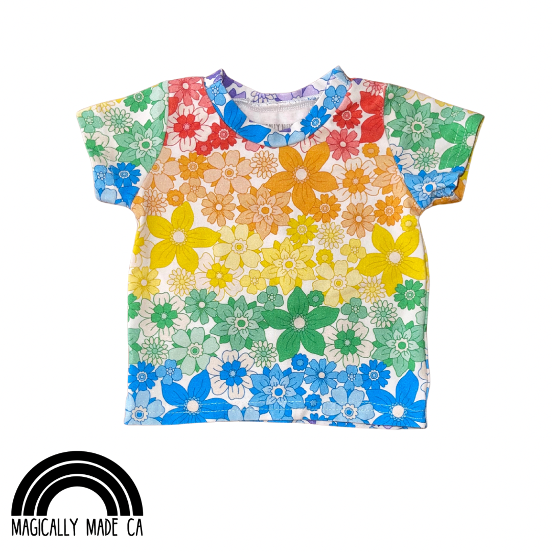 Rainbow Flower Tee